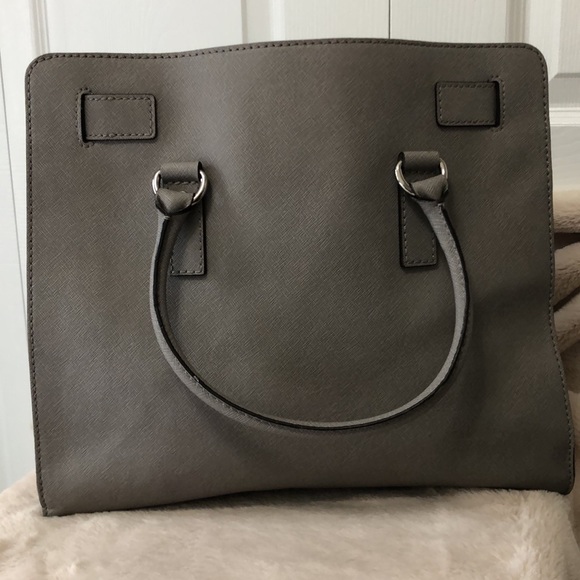 Michael Kors Large Pearl Grey Hamilton Satchel - Picture 3 of 13